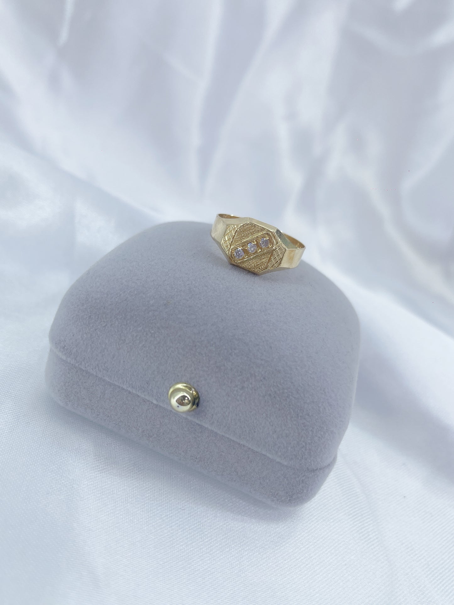 Anillo circon blanco