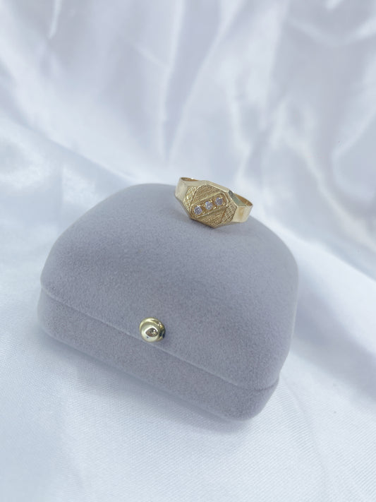 Anillo circon blanco