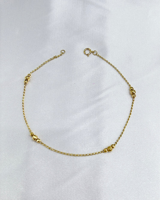 Tobillera balín diamantado