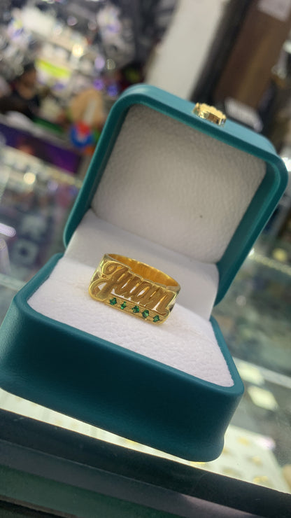 anillo nombre personalizado