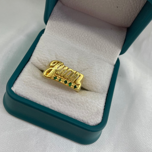 anillo nombre personalizado